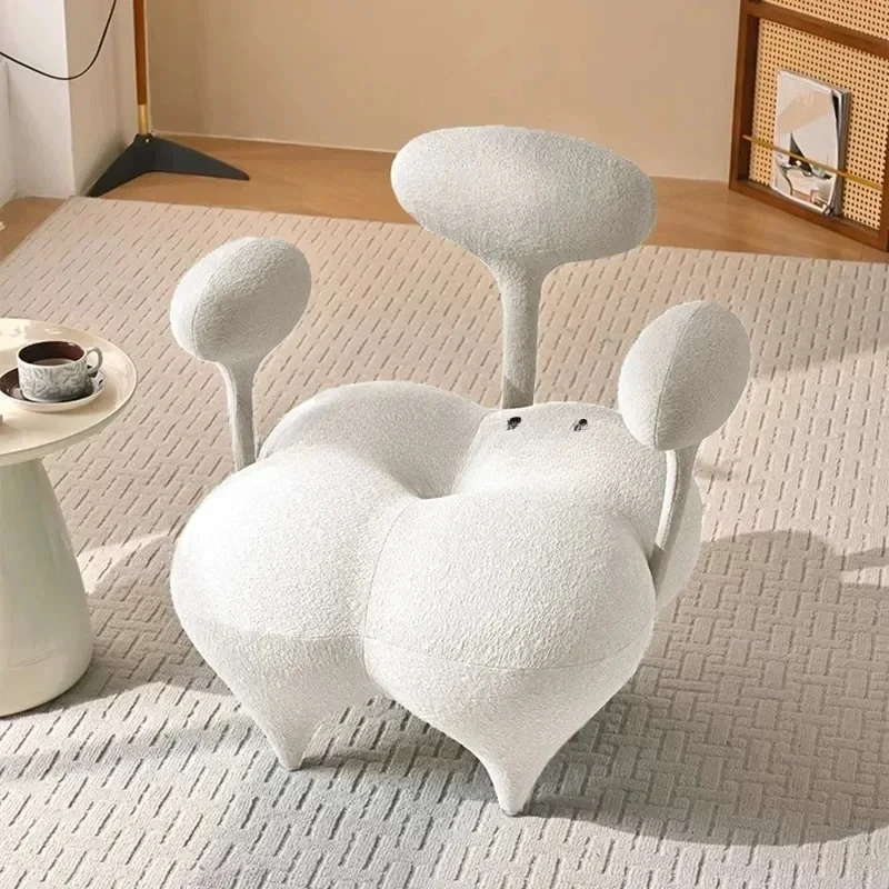 Crème Wind Fauteuil Enkele Luie Armleuning Rugleuning Stoel