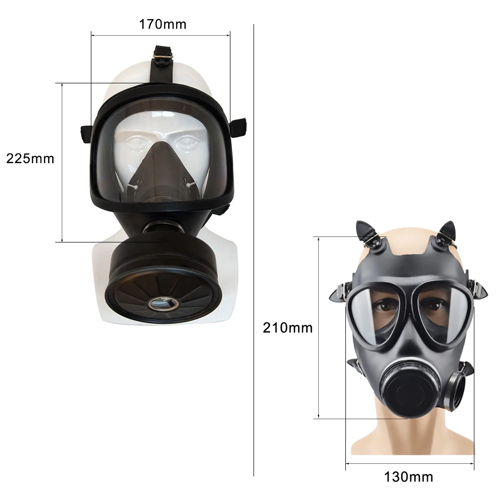 MF14 Type Gas Mask Full Face Classic Chemical Respirator Filter 87 Self-Priming Stimulation Nuclear Pollution Protection