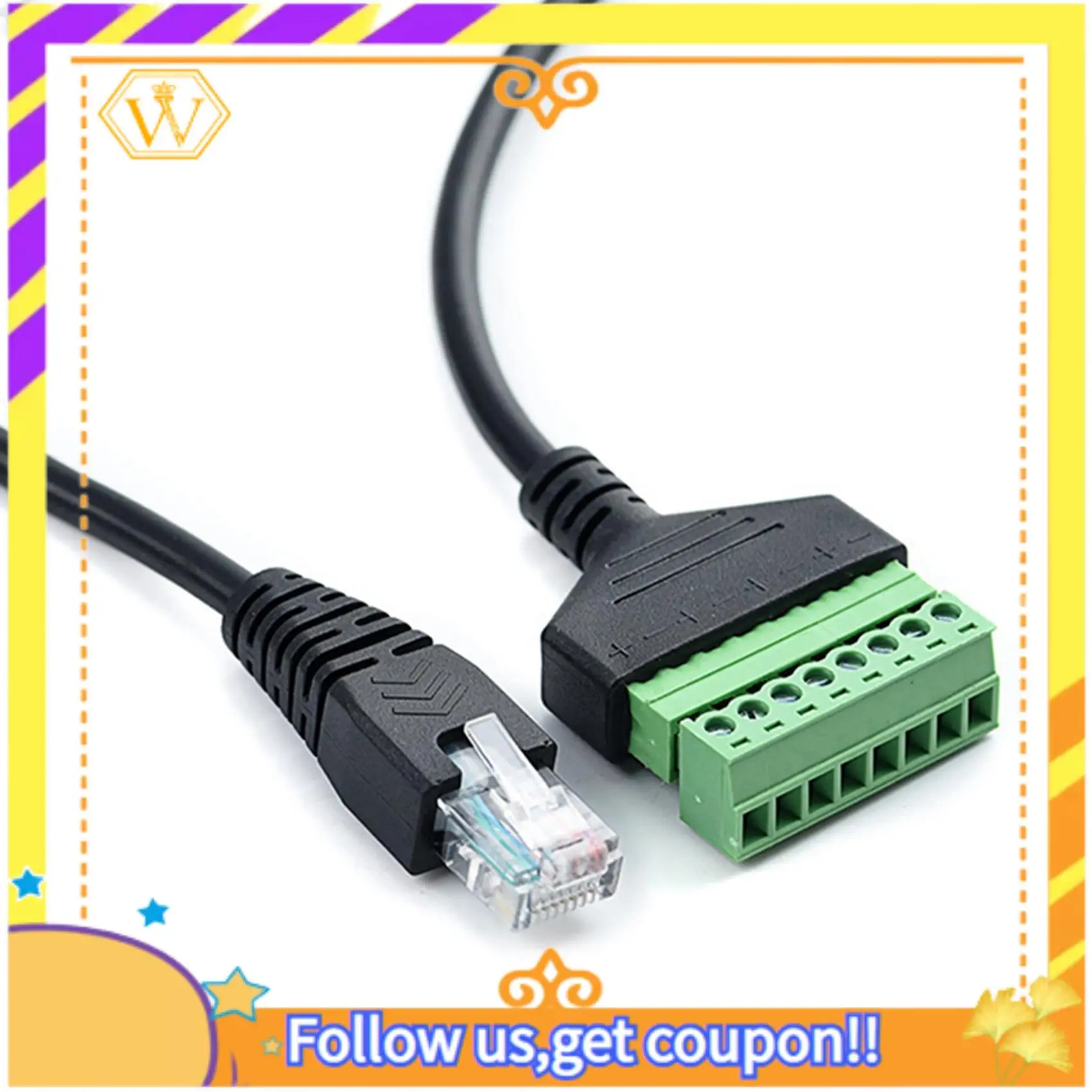 A01K-2X RJ45 Parafuso Terminal Conector Cabo RJ45 Macho Para 8 Pinos Cabo de Extensão Para Cat5/6/7 Ethernet