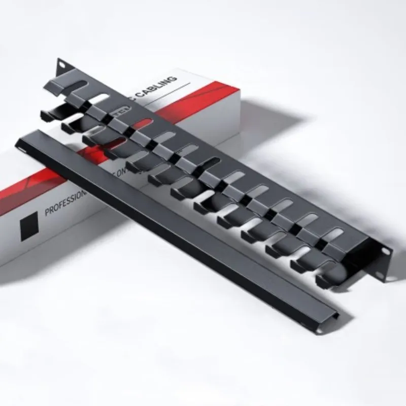 19 Inches Cable Management Rack 12 Level 24 Ports Cabinet Cable Manager Organizer for Computer Room Wiring