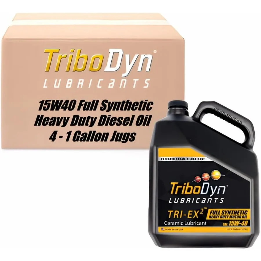 TRI-EX2 15W-40 زيت محرك صناعي كامل عالي التحمل مع زيت تشحيم سيراميك حاصل على براءة اختراع لشاحنات الديزل في حالة التشغيل القاسية #1