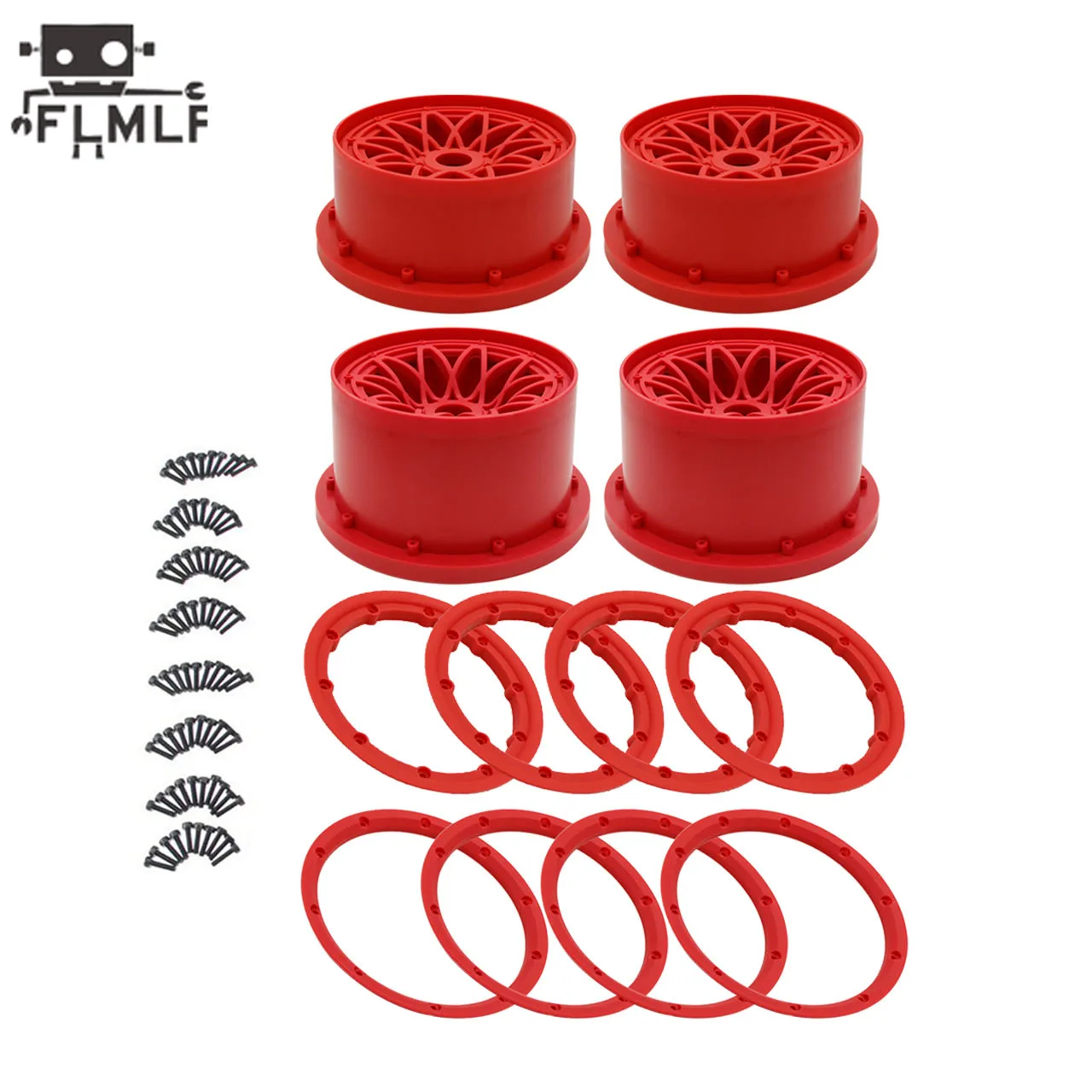 Rc Car Nylon Gront Rear Inside or Outside Beadlock Ring or Wheel Hub Kit for 1/5 HPI ROFUN BAHA ROVAN KM BAJA 5B Truck Parts