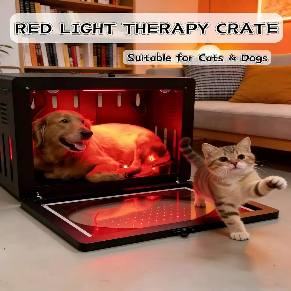 

LED Pet Therapy Crate with R Light for Pain Relief & Wound Healing, UV Sterilization, OEM/ODM/JDM