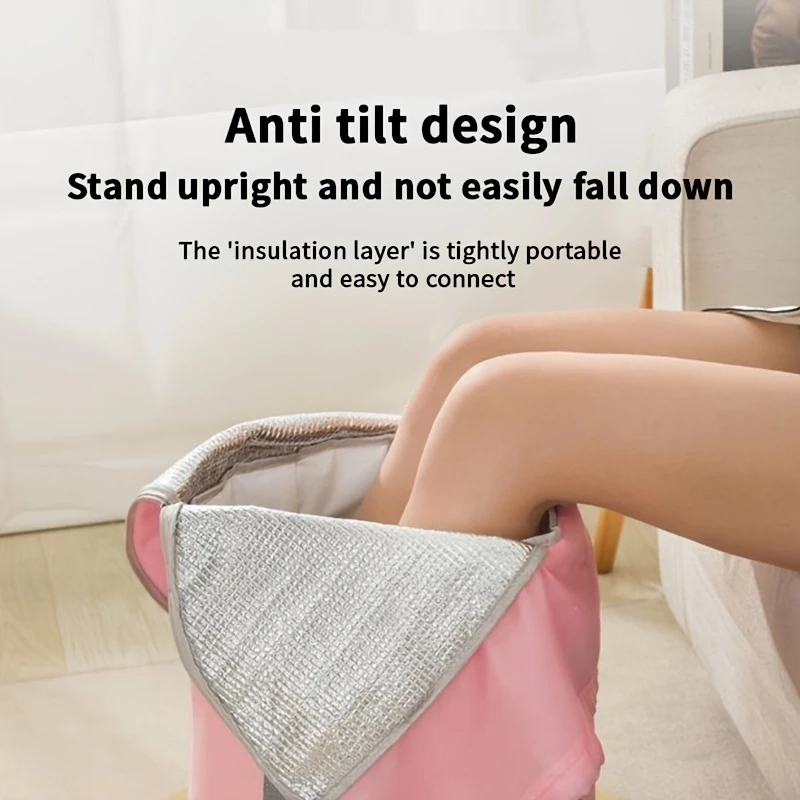 Foldable Over-Knee Foot Bath Bucket Portable Spa Basin Collapsible Pedicure Soak Tub Large Steam Bag No Power for Home Travel - view 5