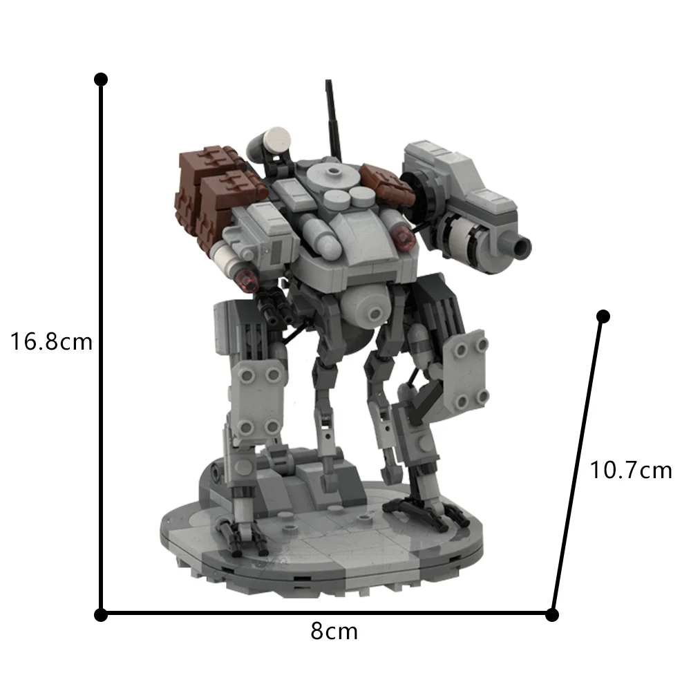 MOC-Mech Combat Robot Building Blocks para Crianças, MOC Mr Double Model, Tijolos Clássicos Mech Robot, M2A4B Striders V2, Presente de Brinquedo