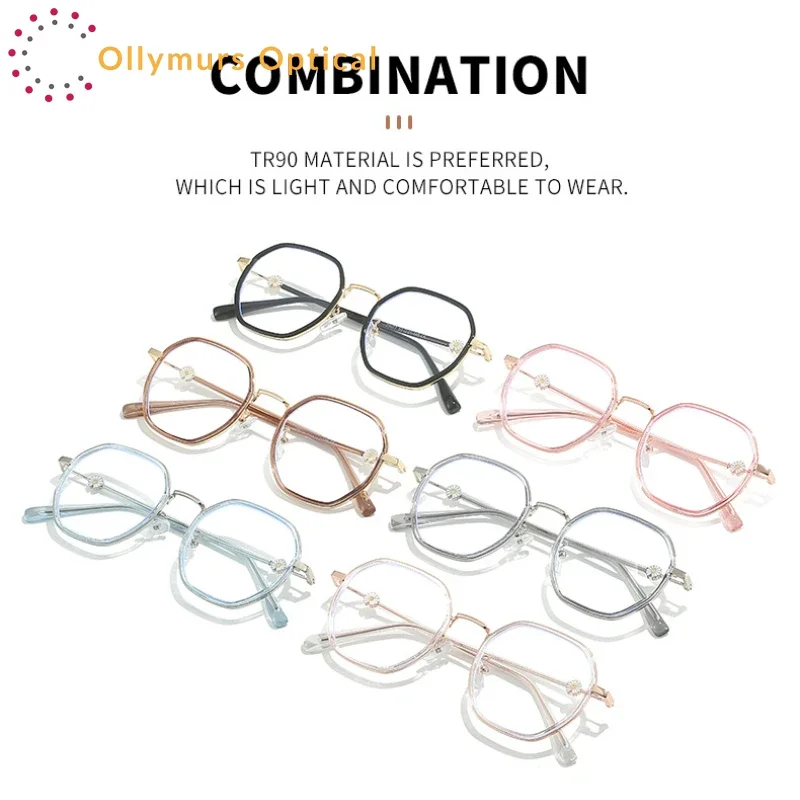 نظارات طبية متعددة الأضلاع عصرية جديدة من Braz للنساء، عدسة تقدمية ممتازة لقصر النظر والقراءة في الهواء الطلق