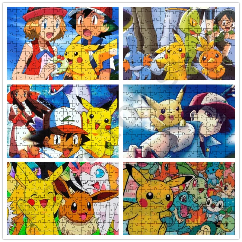 

Pokemon Puzzle 300 500 1000 Pieces Pikachu Puzzle Wooden Puzzle Anime Peripheral Educational Toy Creative Gifts Home Decoration