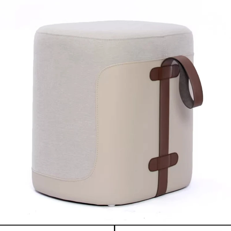 Nordic saddle seat pier low stool portable stool dressing  creative living room door fabric shoe changing