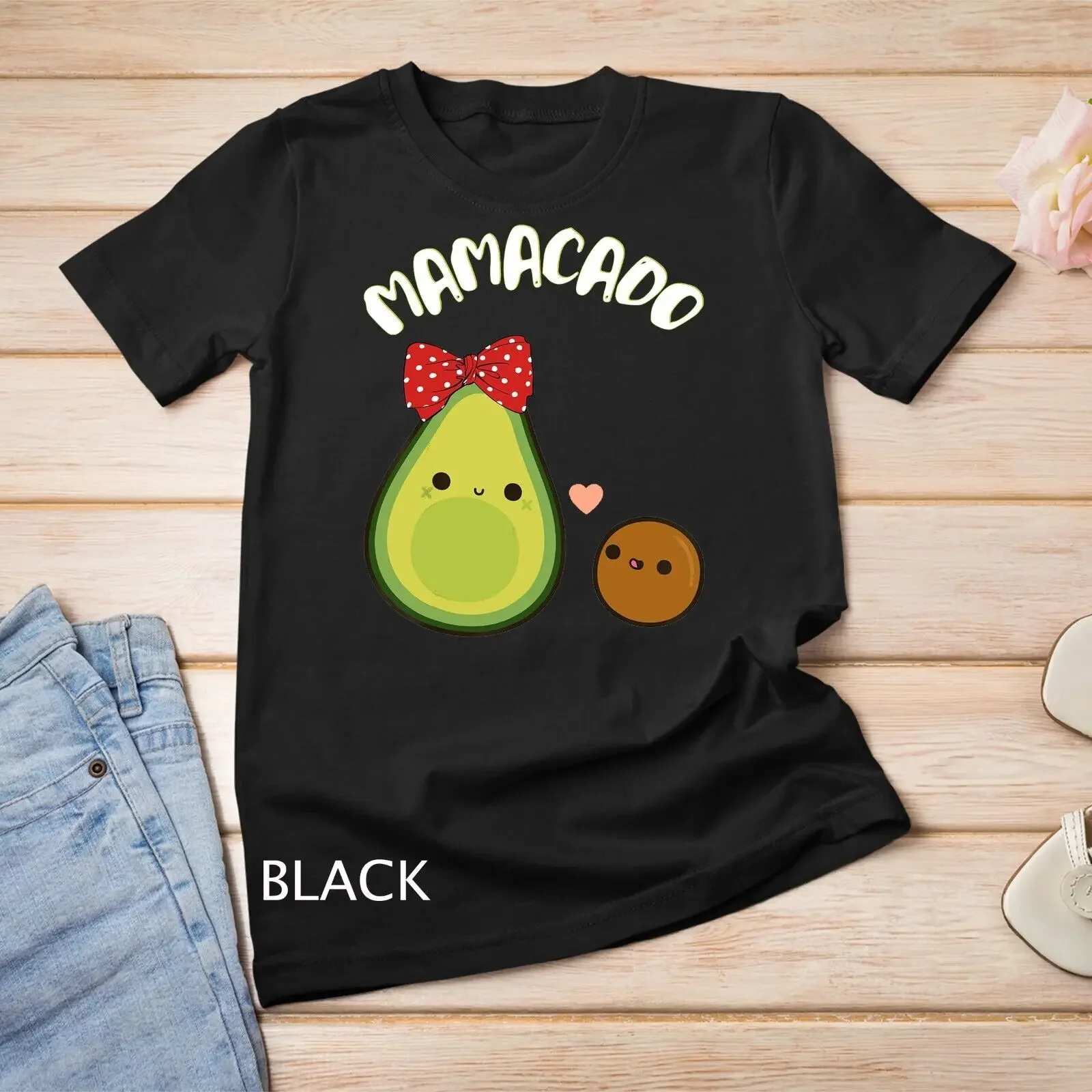 Mamacado T-Shirt Cute Avocado Pregnant Mom Gift Shirt T-Shirt Unisex T-shirt