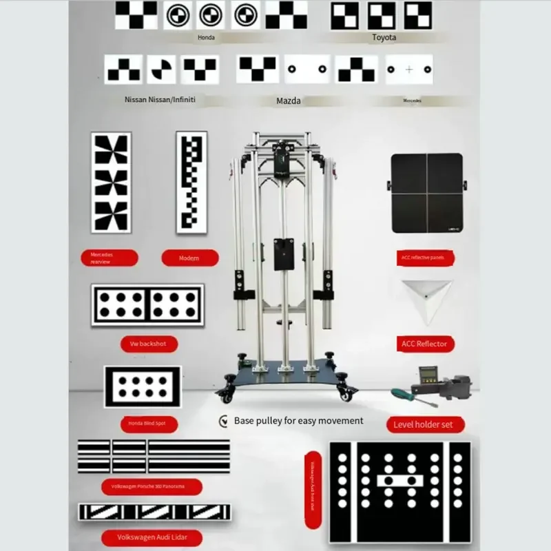 Automotive Acc Level, Milliometric Wave, Angle Reflector, ADAS Calibrating Tool, Foldable Full Set