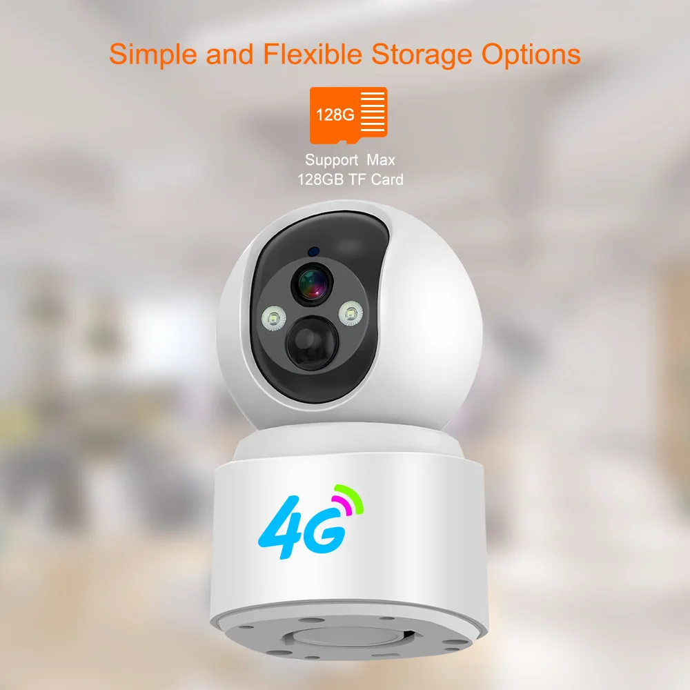 

3MP 1296P V380Pro APP WIFI/4G IP Camera Wire-Free Battery Power Full Color AI Humanoid Detection Home Security Baby Monitor