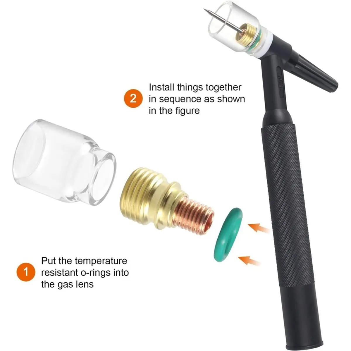 1set Welding Torch Kit,Body Lens TIG Welding Accessories for -9/20/25 Welding Torch,Strong Convenience