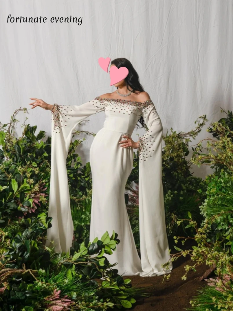 

Fortunate Evening Elegant Vintage Sweet Beige Crystal Colorful Stylish Customized Formal Occasion Prom Dress Evening Party Gowns