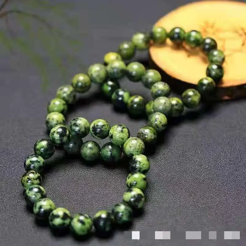 Natural Tibet Green Jade Bracelet Men Women Healing Jewelry Magnetic Therapy Health Medicine King Stone Elastic Bracelets Bangle