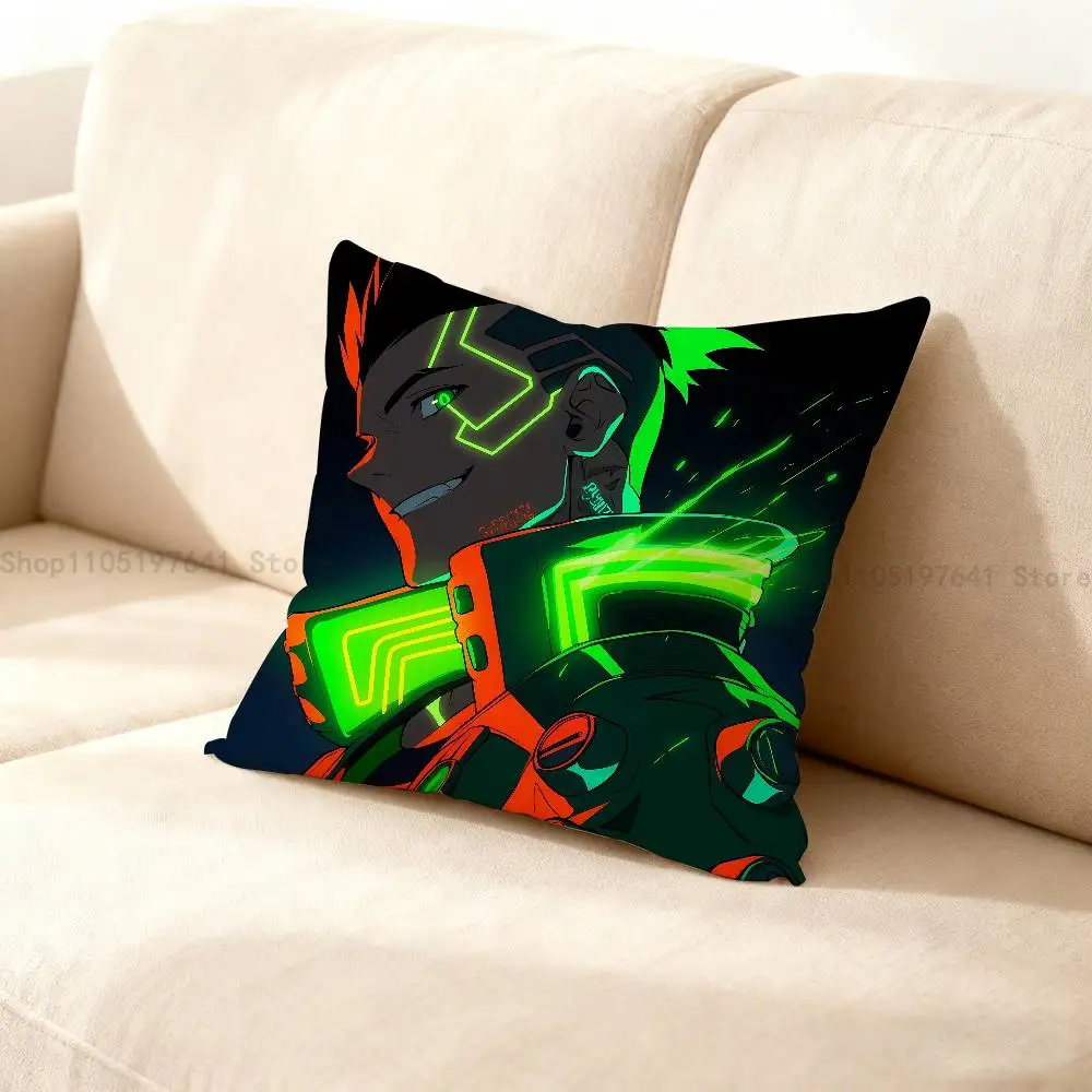 

E-Edgerunners Game Cyberpunk (4) Pillow Case Plush Pillow Cases Home Decoration Pillow Cover for Sofa Bed Chair Living Room