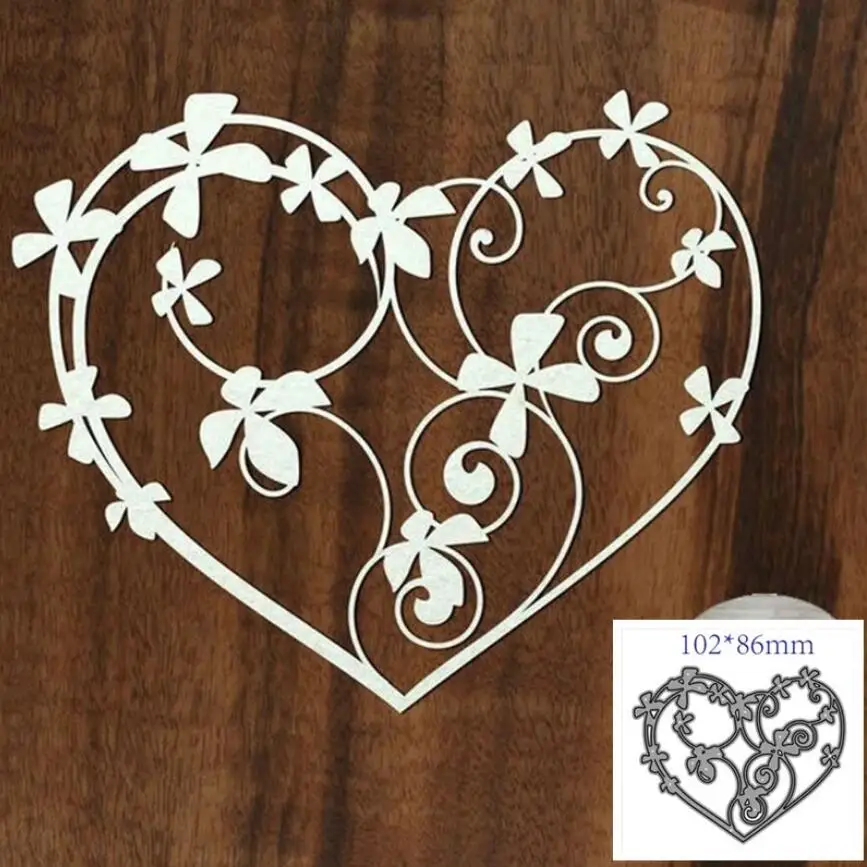 

Heart metal cutting dies Scrapbooking decoration paper craft knife mould blade punch template Embossing stencils 1PCS