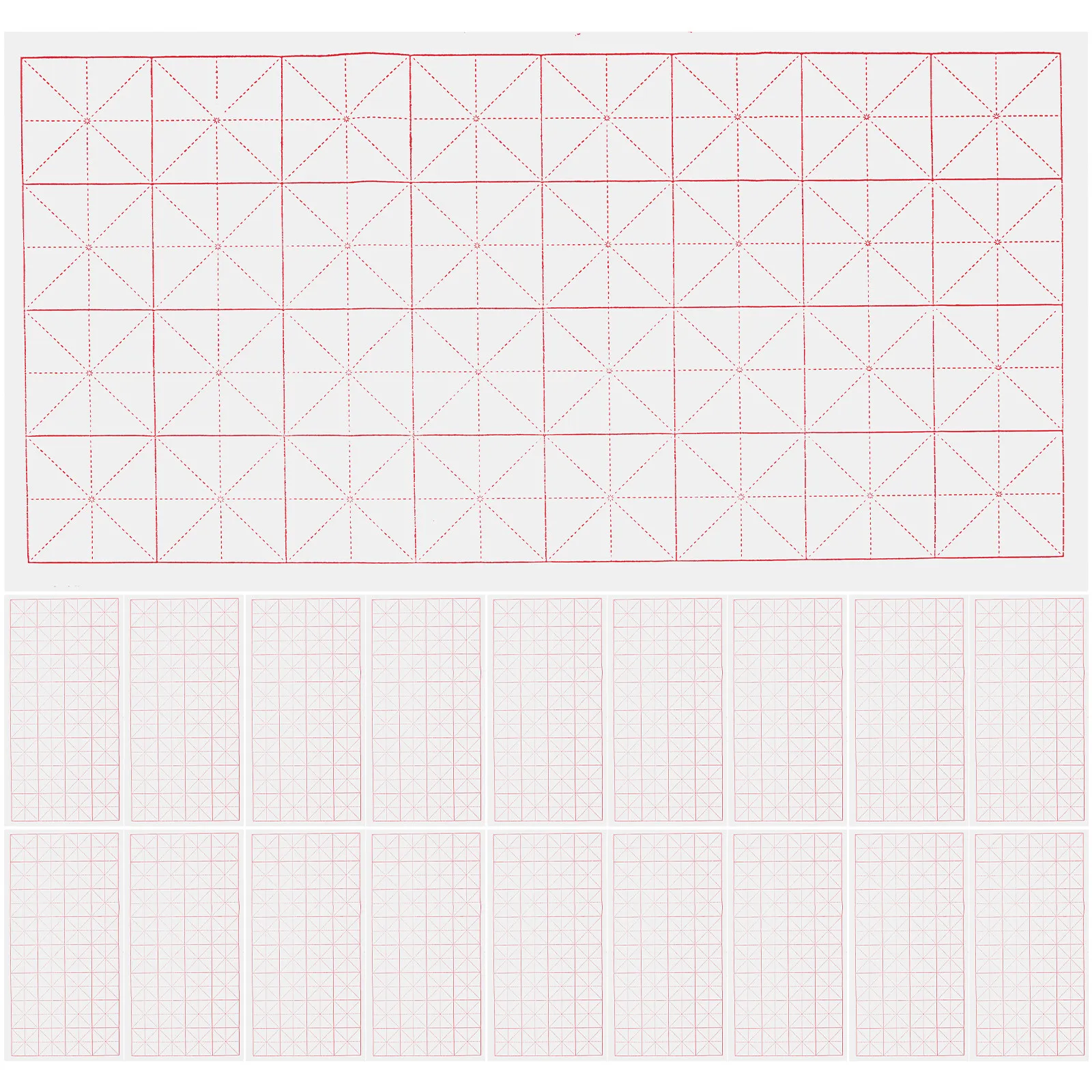 

50 листов традиционной бумаги Сюань для каллиграфии, белая поверхность, сетчатый узор, полуабсорбирующая, для чернил Суми, для начинающих художников