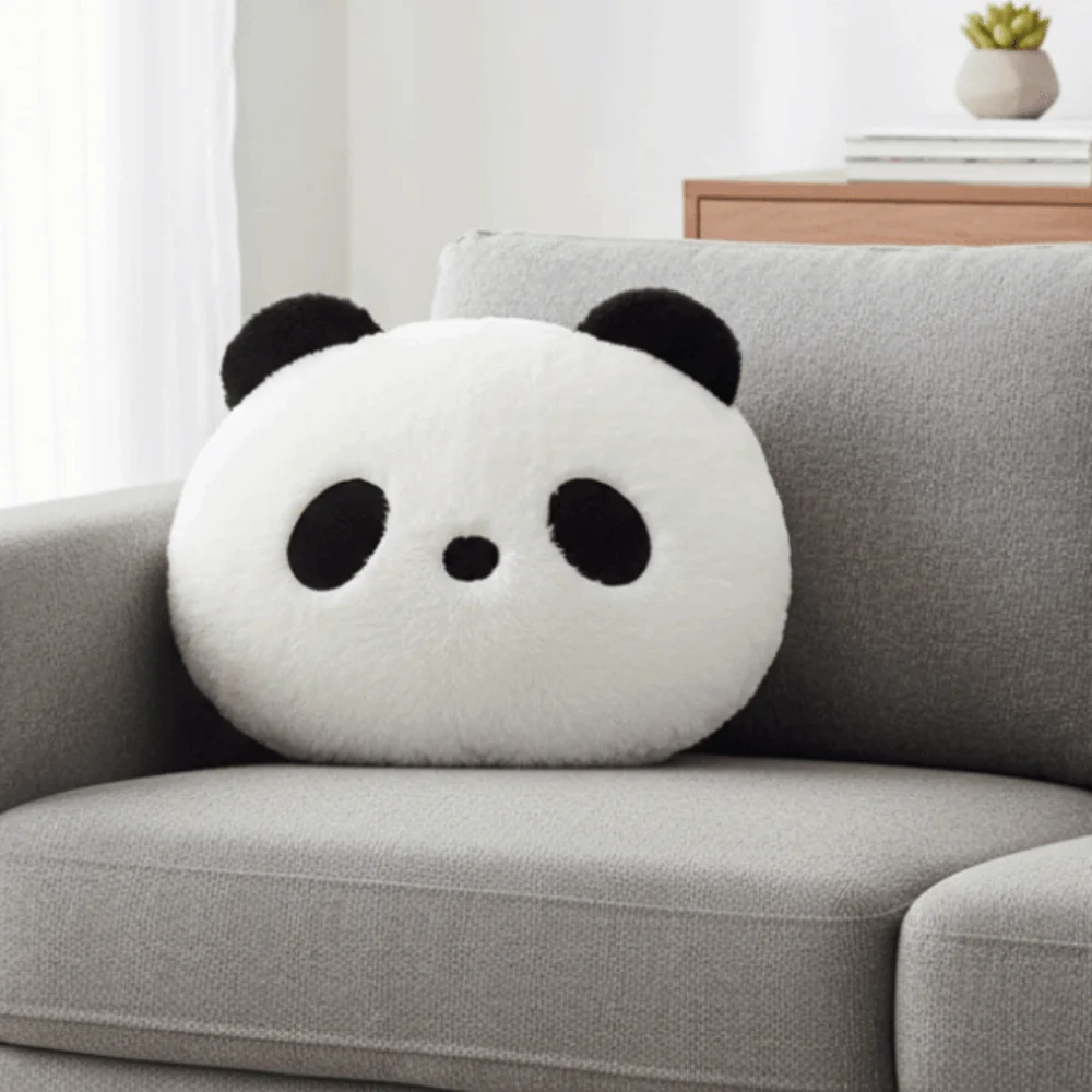 Plüsch-Panda-Kissen zur Heimdekoration, Kawaii Stofftier-Panda-Kissen für Schlafzimmer und Sofa, 30cm Panda-Dekokissen