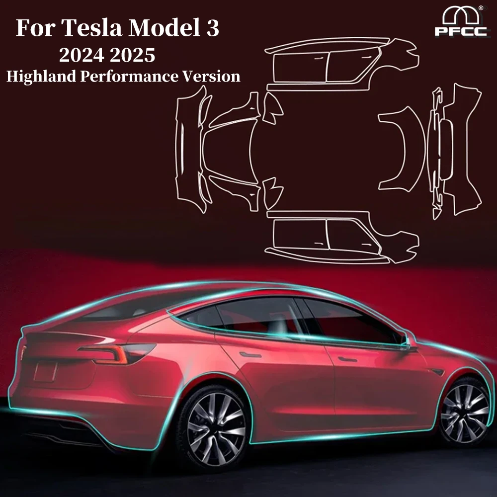 

For Tesla Model Highland 3 2024 2025 Performance Version 9Mil TPU Paint Protection Film Pre-Cut PPF Car Clear Kit Anti-scratch