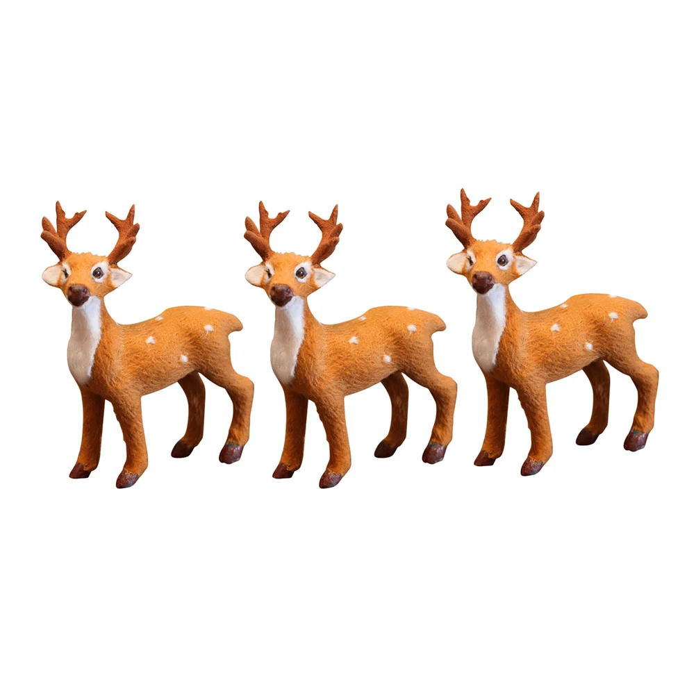 3 PCS Dining Table Decor Decoraciones Para Salas Casa Christmas Deer Decoration