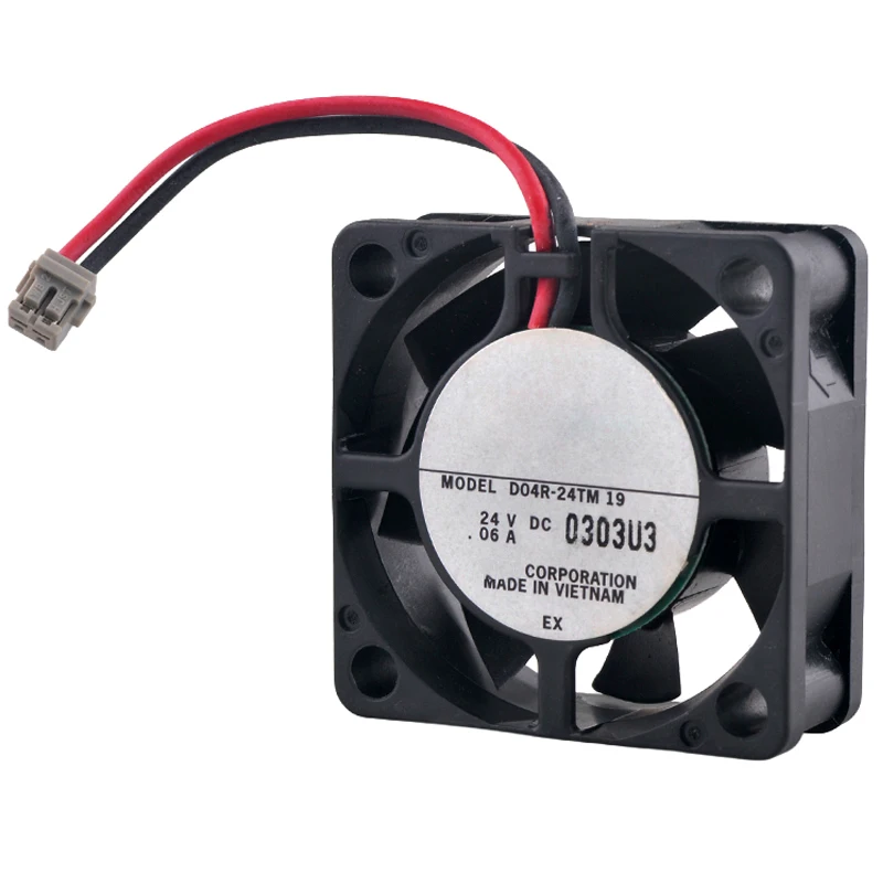 D04R-24TM 4cm 40mm Axial Flow Fan 40x40x15mm DC24V 0.06A 2-Pin Cooling Fan for Frequency Converter Power Supply 6000rpm