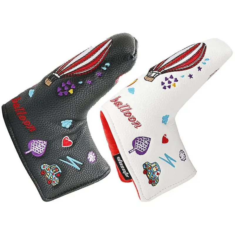 Golf Club Head Covers PU Leather Golf Putter Head Covers Magnetic Closure Design Reusable Golf Accessories Head Covers Set