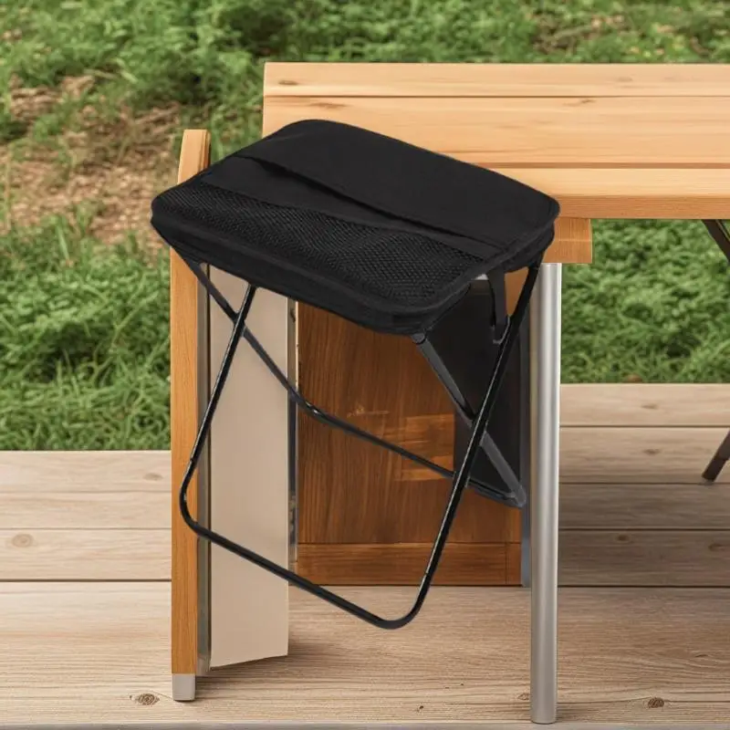 Sgabello pieghevole Design accattivante Dimensioni pieghevoli compatte Sedia da costruzione leggera Tela