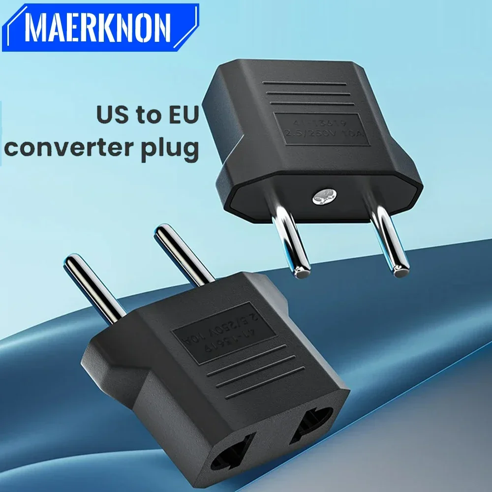 3/5/10pcs US To EU Plug Adapter EU Euro US Plug Adapter Travel KR Adapter Electric EU KR Plug Converter Power Socket Europe