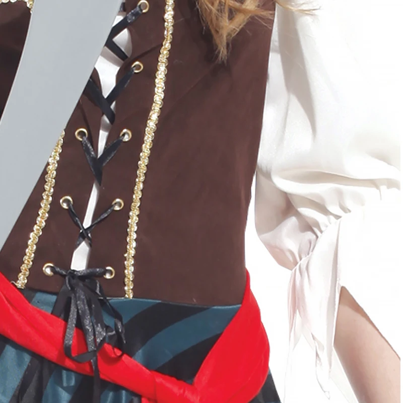 Costume da donna a tema Halloween, costumi cosplay di ruolo genitore-figlio, Capitano dei Pirati femminili dei Caraibi