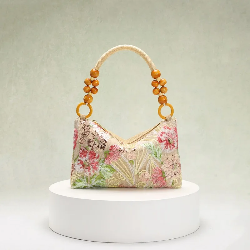 

Embroidered Bead Crossbody Bags for Women Shoulder Bags Armpit Bag Purse and Handbags Designer Bag Сумка Женская Bolsos Mujer