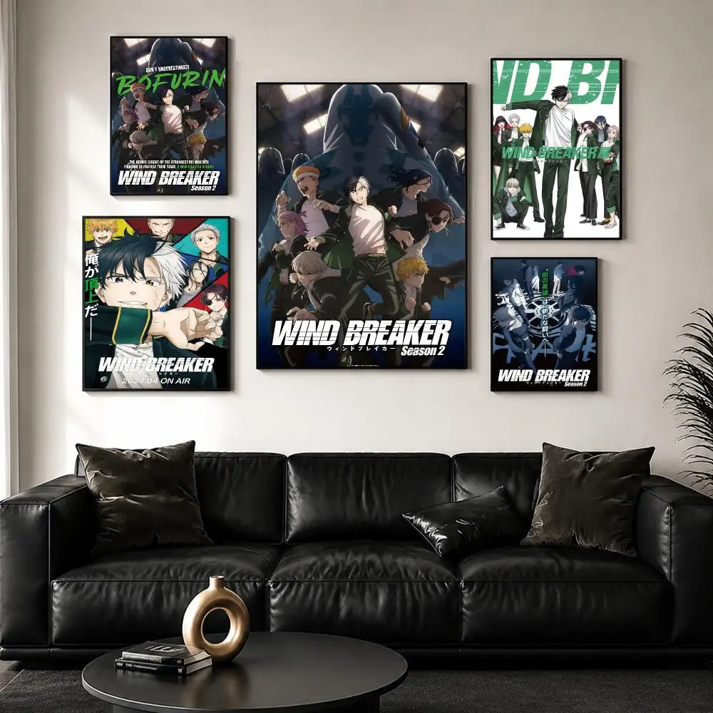 W-Wind Breaker Webtoon Poster Perfect Sticker Self Adhesive for Office Home Theater Wall Art Decor Fancy Gift