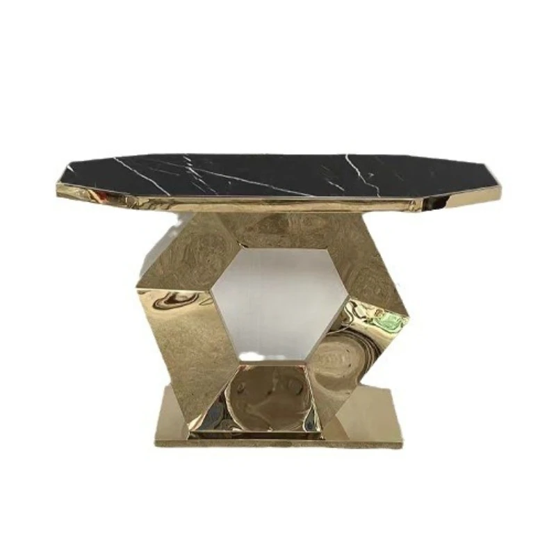 Light luxury marble entrance foyer foyer aisle against the wall entrance table