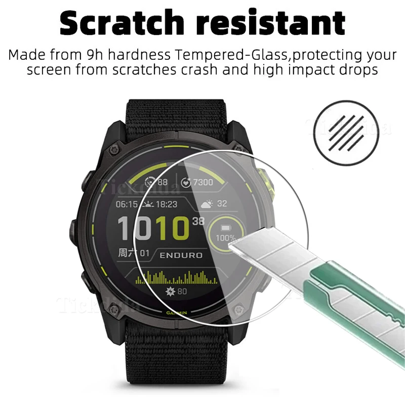 Garmin Enduro 3 스마트워치 스크린용 프리미엄 강화 유리, 스크래치 방지 보호대 필름 액세서리, 9H