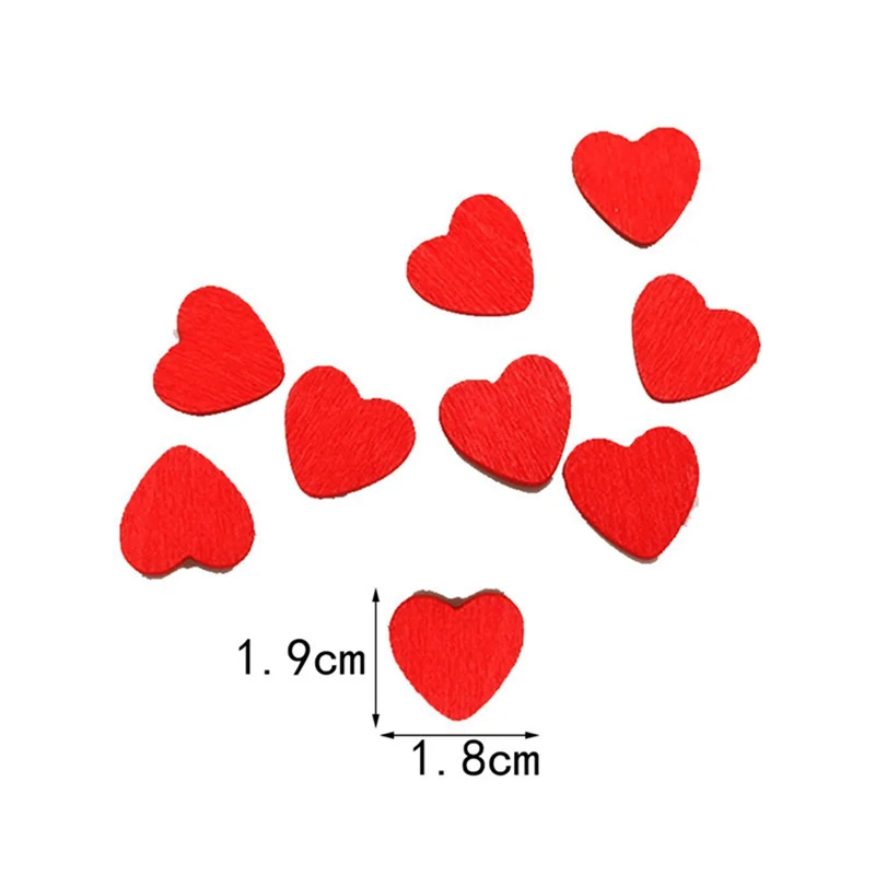 AEE8-200Pcs ملصقات قلب خشبية، ديكور الغرفة، ملصقات ذاتية اللصق على شكل قلب لإزالة الأعشاب الضارة في عيد الحب #5