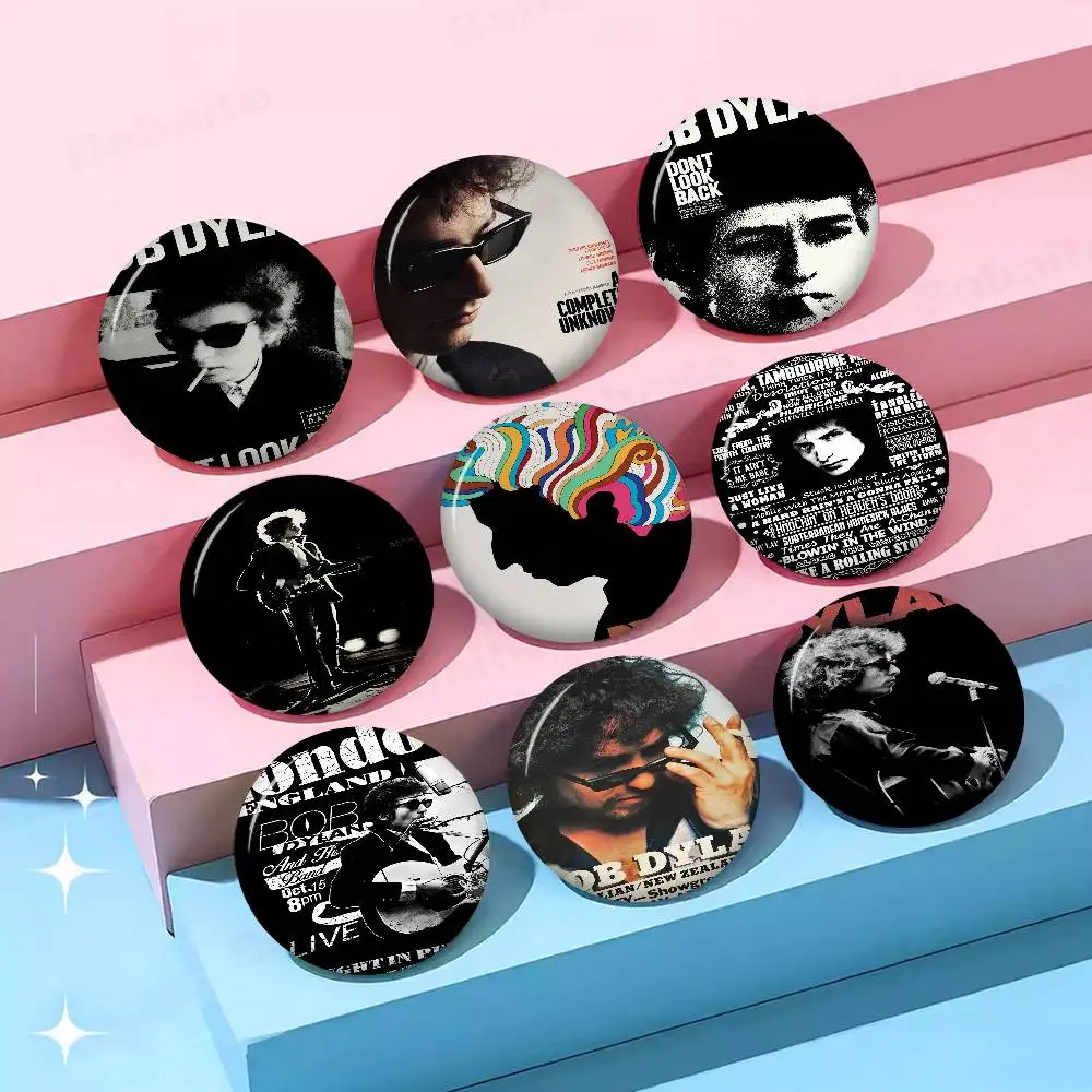 الكلاسيكية المغني بوب ديلان صفيح لينة زر دبوس بروش شارة معدنية مخصصة مجوهرات اكسسوارات قبعة حقيبة التلبيب