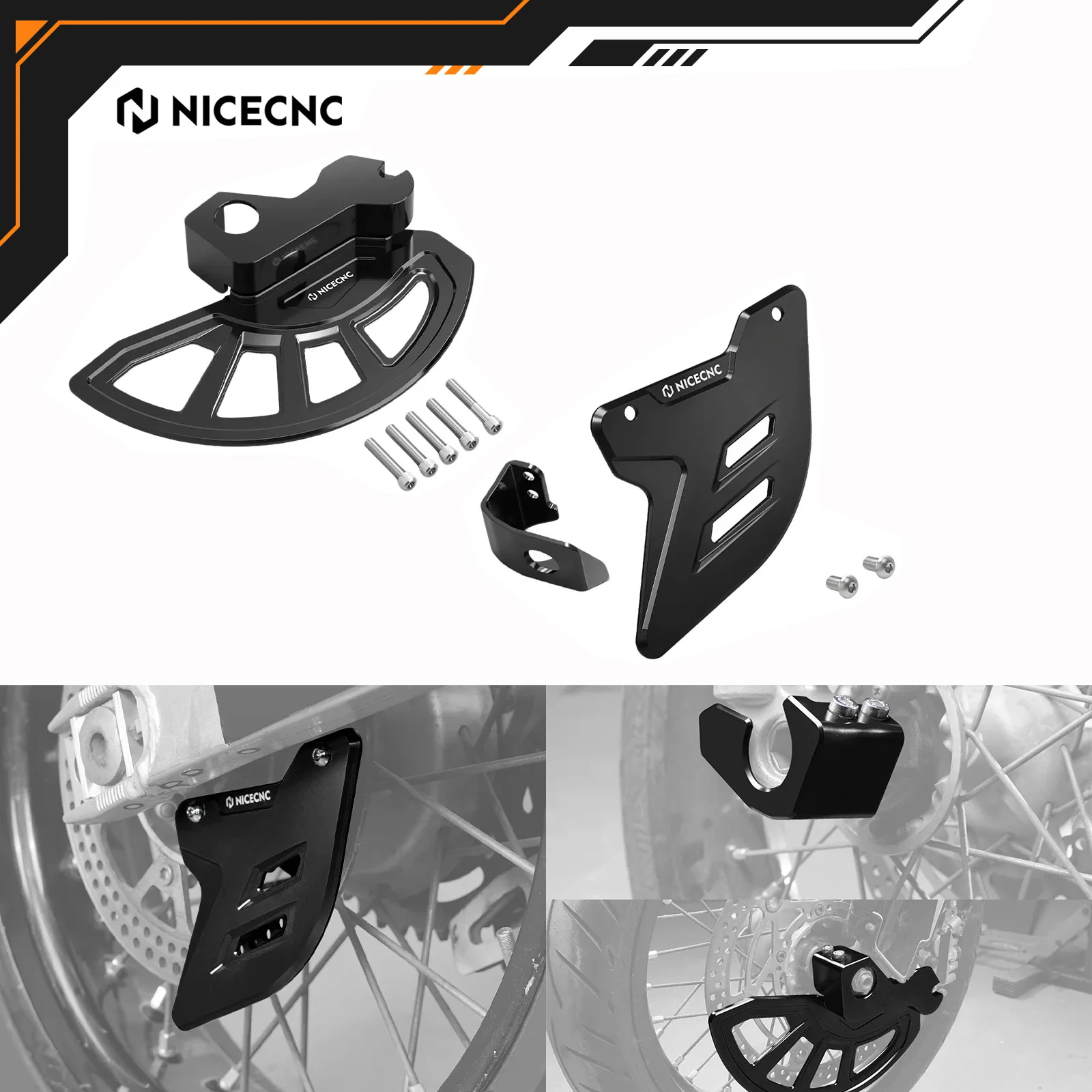 

NICECNC For Suzuki DRZ400SM DRZ400 SM DRZ 400 SM DRZ400 SM 2005-2024 Front Rear Brake Disc Guard Protector Aluminum Motorcycle