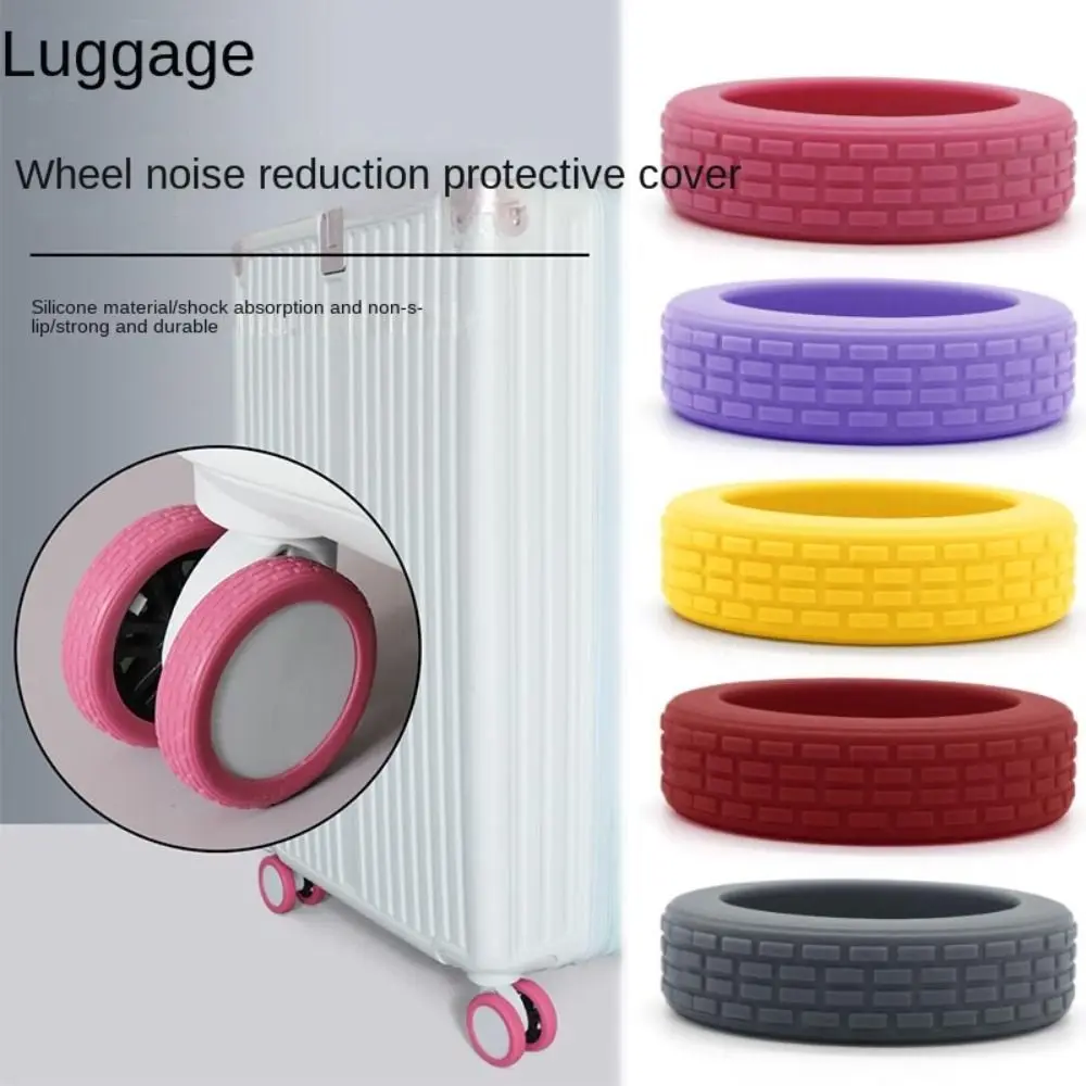 Luggage Caster Shoes Luggage Wheels Protector With Silent Sound Wheel Wear Wheels Cover Silicone Luggage Accessories Trors Cover