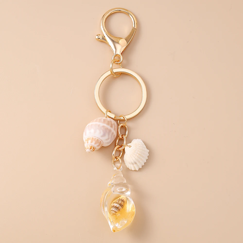 Aihua Bunter Bohemian-Stil Niedlicher Muschel-Schlüsselanhänger für Männer und Frauen, Handtaschenanhänger, DIY-Schmuck für Sommer, Strand und Urlaub, Geschenk – Detail 12