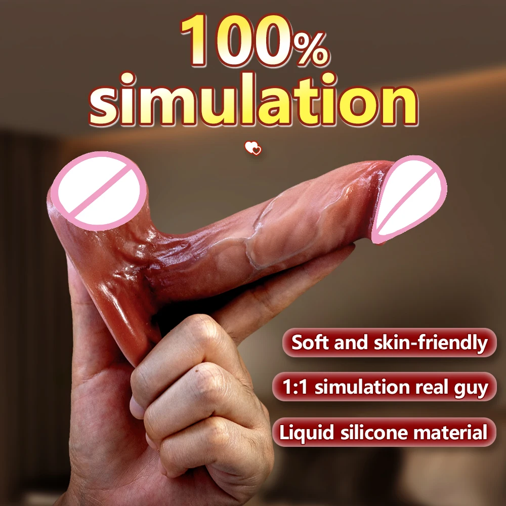 Super Skin Dildo Penis Medical Silicone Realistic Makeup Dildo Strap on Suction Cup Dick Adults Sex Toy For Women Masturbator