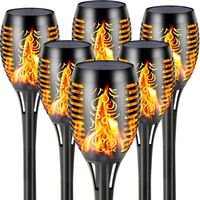 Solar Torch Light 1/2/4/8 Pack Outdoor with Flashing Flame 12/33LED Waterproof for Garden Lawn Outdoor