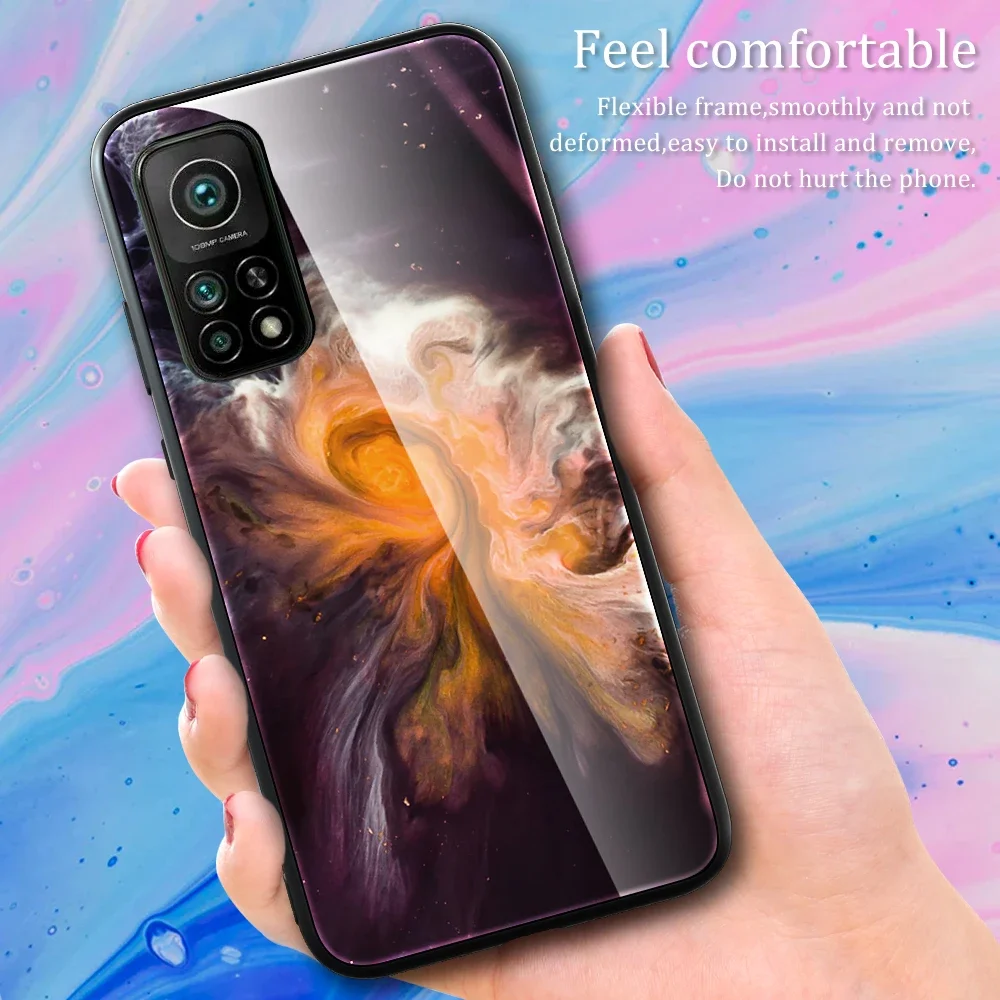 Funda Poco X6 Pro Gehard Glazen Kast Voor Poco C65 C40 F 5X6X5X4X3 M4 M3 F2 Pro Gt F4 F4 F3 M 5S Marmeren Schilderij Kast Achterkant