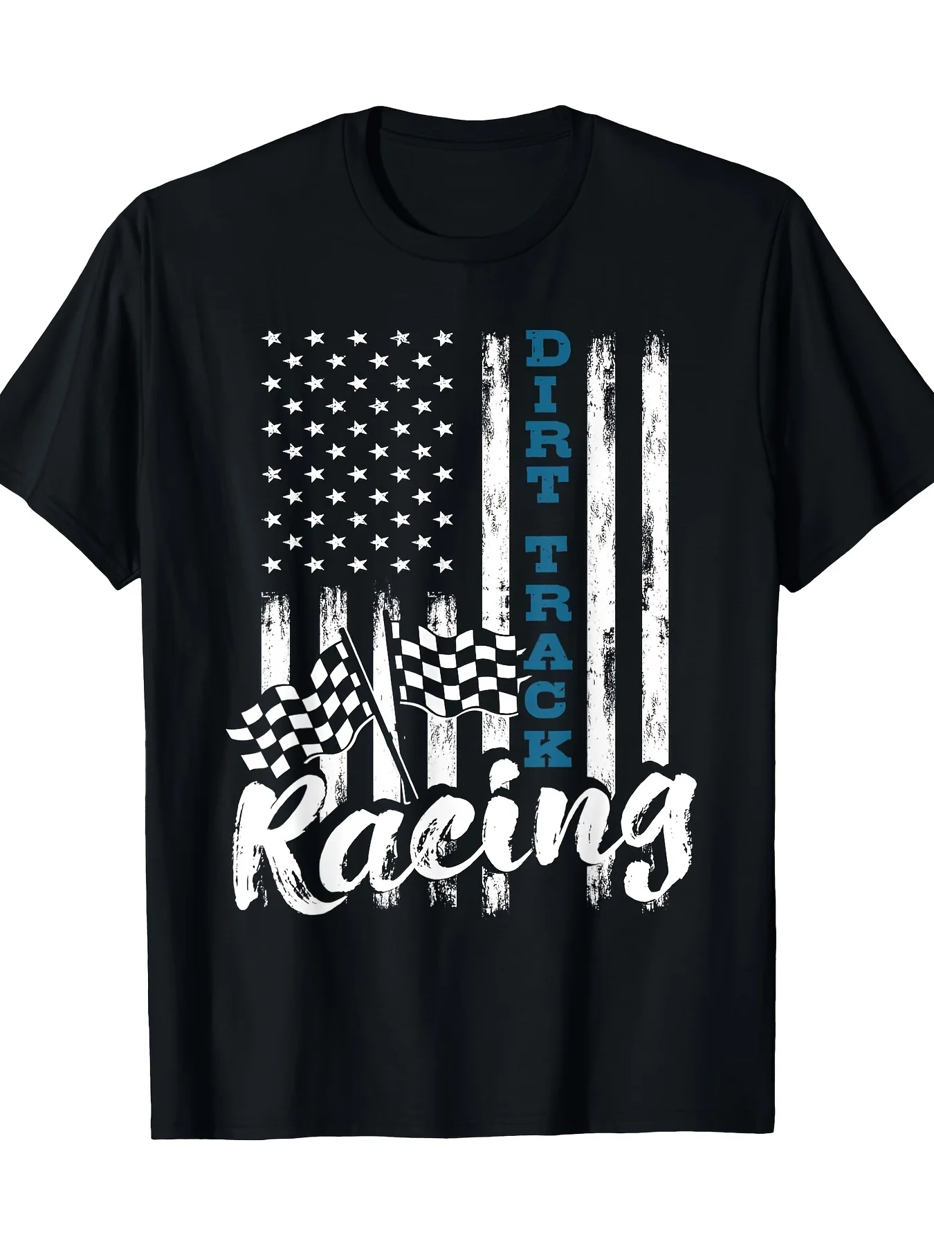 

100% хлопок, 220 г, патриотическая футболка с флагом США, спринт, автомобильный гонщик, грязевая дорожка, гоночная футболка