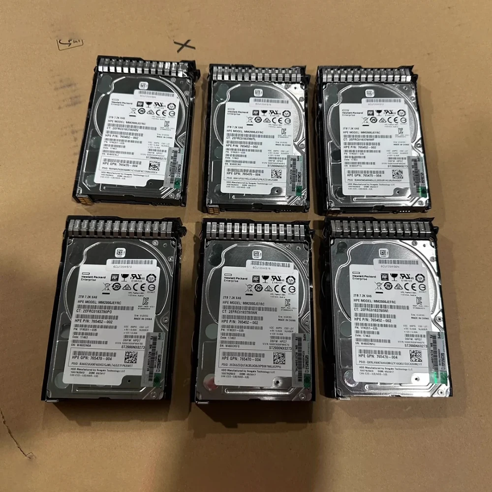 1PCS HDD 2TB SAS 7.2K 12GB/s 2.5" For HPE MM2000JEFRC 765452-002 765470-004