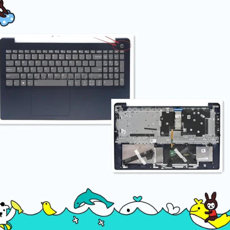 

5CB1B60432 Новый упор для рук IdeaPad 3-15ADA6 3-15ALC6 3-15ITL6 с клавиатурой с подсветкой, синий