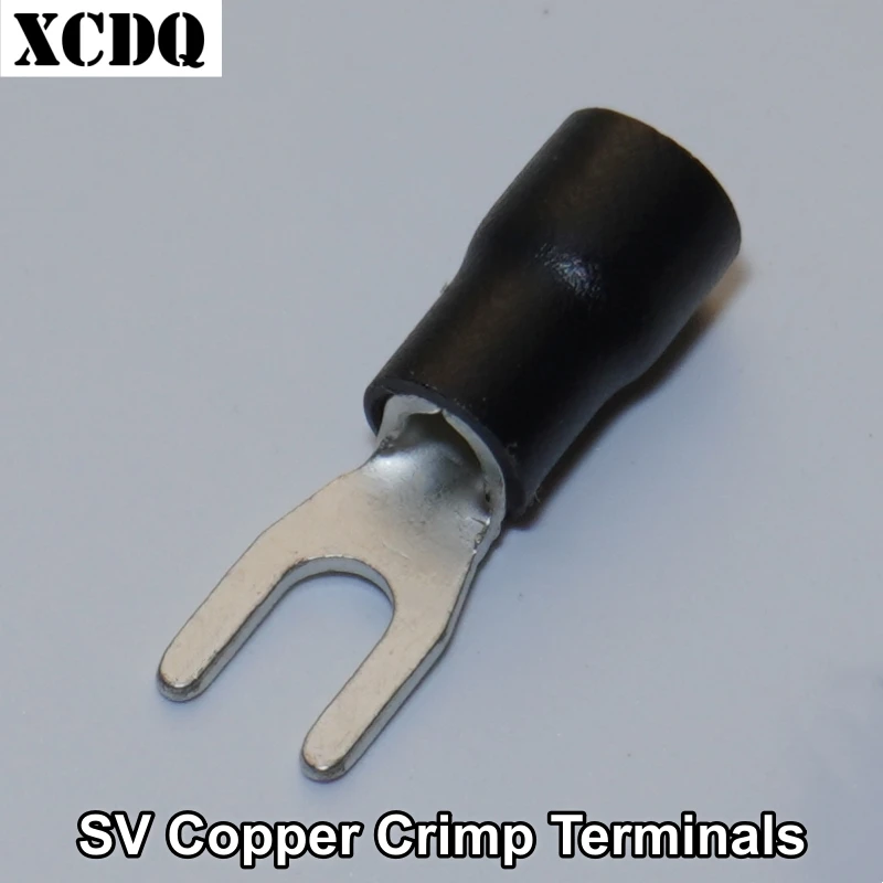 

100 шт., большой ток U-образной формы, медные рукава, обжимные кабельные клеммы, утолщенные наконечники для электрических проводов, клеммные разъемы для автомобиля