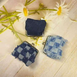 Fashion Women's Mini Coin Purse Cute Grils Denim Fabric Coin Purse Student Coin Packing Earphones Coin Nail Jewelry Storage Bag