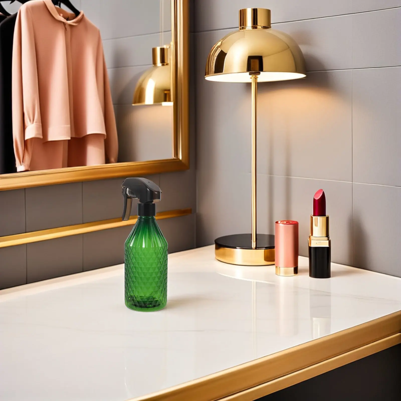 2Pcs Barber Water Spray Bottle Continuous Mist Spray Bottle Refillable Steel Ball Fine Mist Sprayer for Home Salon Hair Care