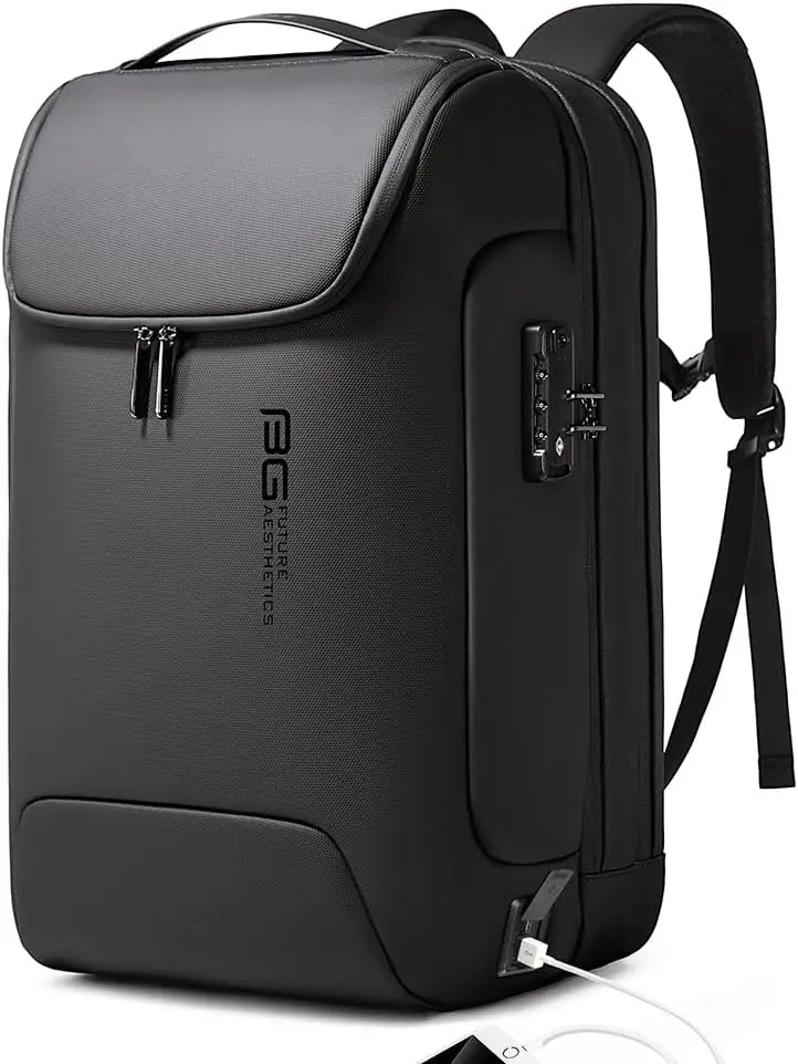 

Anti-Theft Laptop Backpack with USB Charging, Waterproof Travel Daypack for Men, Fits 17.3" Notebook