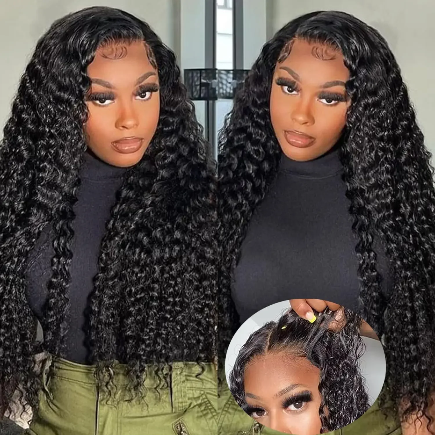 

13x4 Lace Front Wig 4x4 7x5 HD Deep Wave For Women Glueless Wig Human Hair Ready To Wear Transparent Brazilian Lace Frontal Wigs