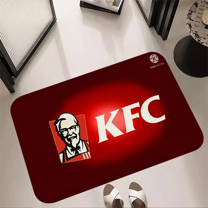 Fluffy Room Rugs K-KFC Door Carpets Entrance Doormat Bathroom Rug Floor Mats Non-Slip Kitchen Carpet Hallway Mat Home Decoration